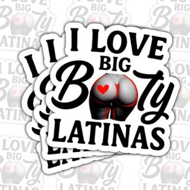 Imagem de (3 peças) Adesivo I Love Big Booty Latinas engraçado mexicano-americano à prova d'água adesivo de vinil cortado para garrafa de água, laptop, chapéu rígido, Kindle, carros, adesivo, decoração, coisas