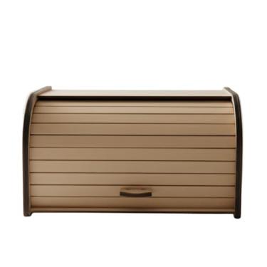 Imagem de Porta Pão Organizador Biscoitos Guarda Bolos Cesto Pães Frescos Tampa Retrátil Bancada de Cozinha