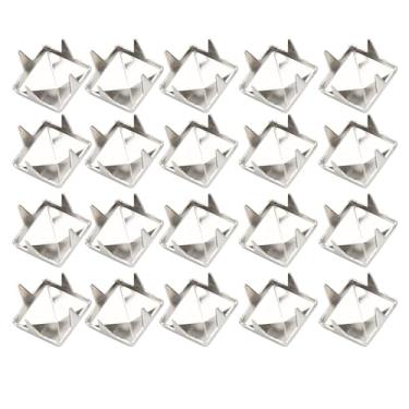 Imagem de RiToEasysports Rebites de Latão Premium, 400 Conjuntos de Pinos Quadrados, Acessórios de Couro 4mm-7mm para Sapatos, Chapéus, Jaquetas (Prata #17)