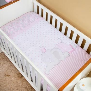 Imagem de Edredom Infantil para Berço Elefantinha Fofa 145 cm