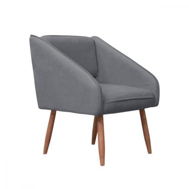 Imagem de Poltrona Agata Veludo Conflex Grafite