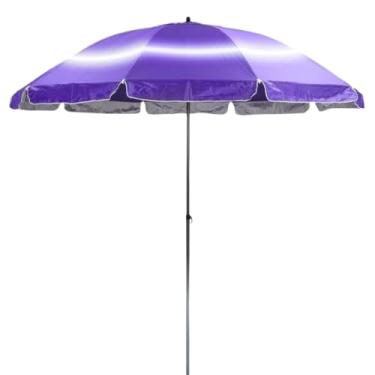 Imagem de Guarda Sol Grande Gigante 2,40m Item de Praia Piscina Respirável Verão Articulável (180cm - Roxo)