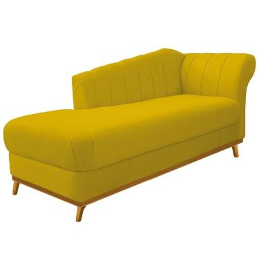 Imagem de Recamier 160Cm Lado Esquerdo Suede Amarelo