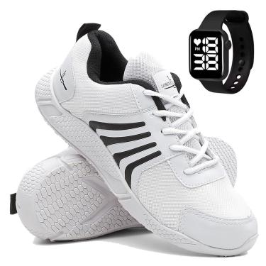 Imagem de Kit Tênis Esportivo Masculino Para Corrida e Caminhada Treino Super Leve e Macio com Relógio-Masculino