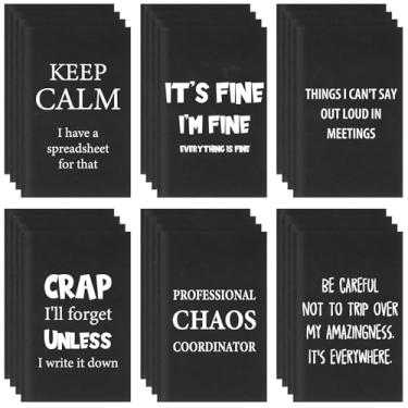 Imagem de Yeaqee 24 blocos de notas engraçados de Natal para funcionários com frases sarcásticas, cadernos divertidos para colega de trabalho, novidade, humor para escritório, adulto, professor, mesa de