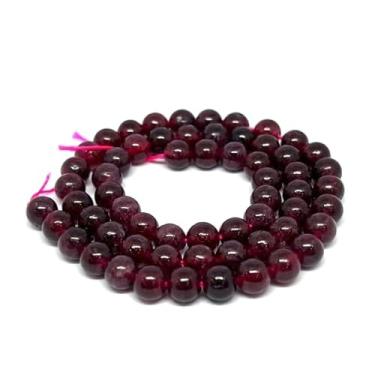 Imagem de Fio de Pedras Naturais 6mm Lapidadas para Pulseiras e Colares Contas para Artesanato e Bijuterias (Granada)