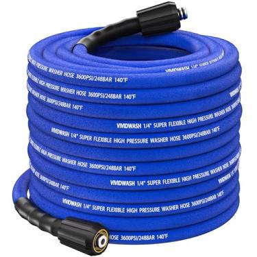 Imagem de VIVIDWASH Mangueira de lavadora de alta pressão de 1/10.2 cm, mangueira de lavadora elétrica flexível universal M22-14 e 15 mm sem vazamento, mangueira de substituição de arruelas de pressão sem