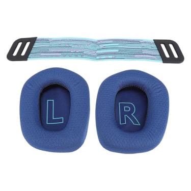 Imagem de Semme Almofadas de Espuma de Memória para Fones de Ouvido, Substituição de Espuma de Memória para Fone de Ouvido G733 G335 Com Malha Respirável Alta (Azul)