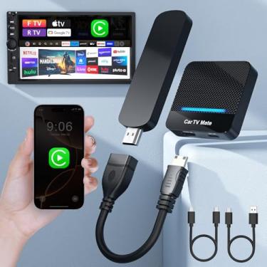 Imagem de Rocketek Car TV Mate Pro com adaptador de carro sem fio, conversor de adaptador multimídia HDMI 2 em 1 para Fire T V Stick/máquina de jogos/decodificador, HDMI TV Mate para carros de 2016, Plug & Play