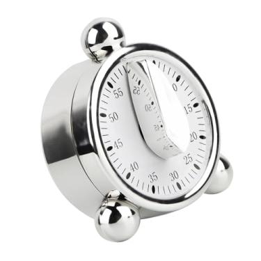 Imagem de Relógio despertador com temporizador mecânico de cozinha de 60 minutos