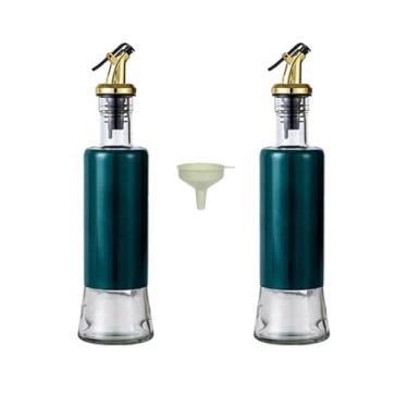 Imagem de KUYBTU 2 peças de garrafa de azeite de oliva de 300 ml, recipiente hermético de óleo de cozinha hermético para molho de soja