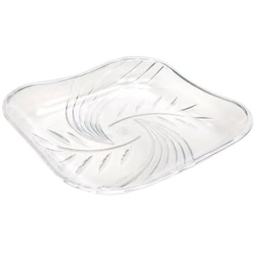 Imagem de Kit Travessa Acrílico Servir Bolos Doces Sobremesas Bandeja Frutas Fruteira Luna Dubai (Luna | Unitário, P)