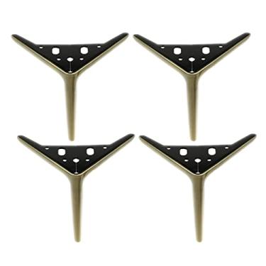 Imagem de Pernas de móveis, pacote com 4, pernas de mesa, perna de sofá, triângulo de metal, pés de móveis, elevador de móveis, faça você mesmo, substituição para armário guarda-roupa TV armários gavetas mesa