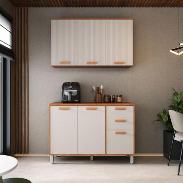 Imagem de Cozinha Compacta Itatiaia 120cm Em Madeira Mdp Cinamomo-fendi Itafriz