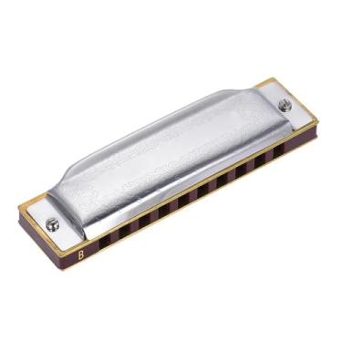Imagem de Gaita diatônica profissional de 10 furos chave de C 20 tons para estudantes iniciantes (B)