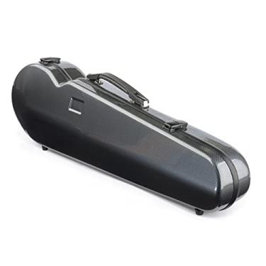 Imagem de Estojo Rígido De Violino Preto À Prova D'água Leve Composto De Fibra De Carbono Tamanho 4/4 Com Alça E Alça Tamanho Completo Estojo de Violino