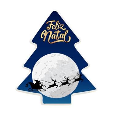 Imagem de Luminária Árvore de Natal “Super Lua” – Decorativa em Polietileno, Para Lâmpada LED/E27, 29cm – Iluminação Natalina com Cabo e Interruptor