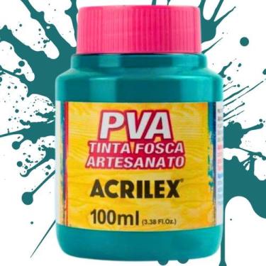Imagem de Tinta PVA Fosca para Artesanato 100ml Acrilex - Cores Frias - 03210, V