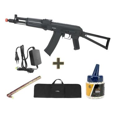 Imagem de Rifle De Airsoft Neptune Ak105s Mosfet 6mm + Kit
