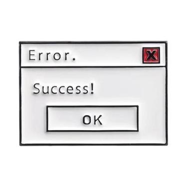 Imagem de Broche De Esmalte Com Mensagem De Erro De Computador: Tarefa Falhada N