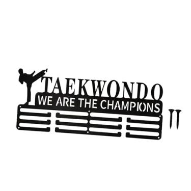 Imagem de Dynwave Suporte de parede para medalhas, cabide para medalhas, organizador decorativo de fitas de premiação fácil de instalar, expositor de medalhas, Taekwondo