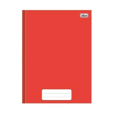 Imagem de Caderno Brochura Capa Dura 1/4 Pequeno 80 Folhas Pepper Tilibra Vermelho