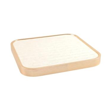 Imagem de YIJU Organizador de Joias, Bandeja de Joias em Veludo, Expositor de Anéis e Leve para Mesa, Casa, Loja e, 92 Slots Bege