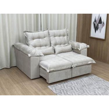 Imagem de Sofá Retrátil Reclinável 1,80 m Bege 501 Florença Plus - Alpoim