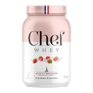 Imagem de Whey Protein Zero Lactose 907g Morango com Chantilly Chef Whey