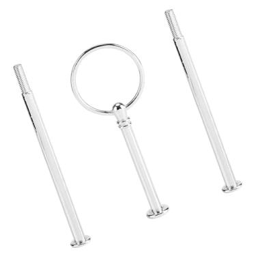 Imagem de Generic Suporte para Montagem de Bolo Lindo Multifuncional Redondo de 3 Camadas para Reunião de Festa Em Liga de Zinco Dourada (Prata redonda de três camadas)