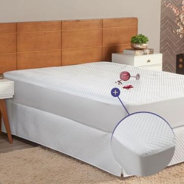 Imagem de Protetor de Colchão King Impermeável Matelado Silencioso - Capa Acolchoada Antiácaro