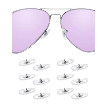 Imagem de Handwith 6 pares de almofadas de nariz de silicone macio para óculos Ray-Ban RB3025/RB3447/RB3183, kit de substituição de protetor de nariz para óculos antiderrapante de encaixe confortável