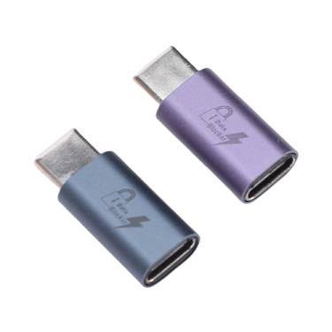 Imagem de Serounder 2 Bloqueador de Dados Usb C para C, Pare o Jacking de Suco, Suporte de Carregamento Seguro até 240w Pd, Carregamento de Liga de Alumínio para Telefones Celulares