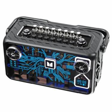 Imagem de Caixa de Som Portátil 140W com Bluetooth, TWS, USB, Cartão TF, Aux P2, Luzes LED RGB Dinâmicas, 2 Microfones Sem Fio para Karaokê, Bateria 6000mAh, Design Portátil com Alça para Festas e Eventos