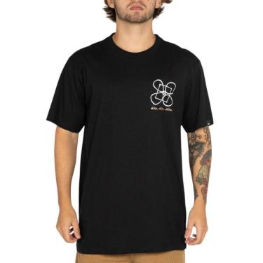 Imagem de Camiseta Quiksilver Outside Inside Preta-Masculino