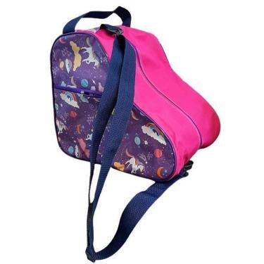 Imagem de Bolsa Mochila Unicórnio Detalhe Rosa Pink Patins Quad Inline
