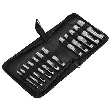 Imagem de Generic Ferramentas Perfuradoras de Cinto de Aço Carbono Perfurador Oco Multifuncional para Couro - Conjunto de 12 Peças