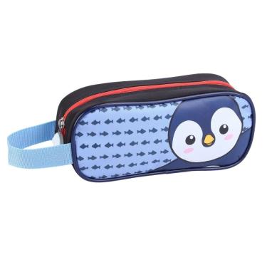 Imagem de Estojo Infantil Pinguim Meninos  Simples Escolar