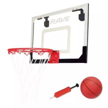 Imagem de Mini Tabela Basquete Acrílico 45x30cm Amortecimento + Bola - Rave