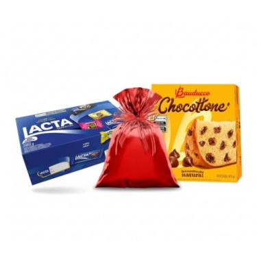 Imagem de Bombom Lacta e Chocotone Bauducco 400g
