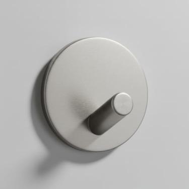 Imagem de Gancho Cabide de Parede Adesivo Produtos Práticos, Redondo, Inox