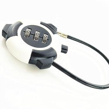 Imagem de Dioche Fechadura de Combinação de Computador, Liga de Zinco, Durável, Trava Com Senha Segura para Bagagem, Mala, Guarda-roupa, Armazenamento de Viagem, Código de 3 Dígitos (BLACK)