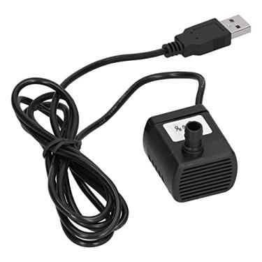 Imagem de Mini bomba submersível USB Bomba de água DC Componente eletrônico sem escova Ferramentas elétricas 160L / H Taxa de fluxo 80cm Cabeça para aquários Fontes Hidroponia Material ABS