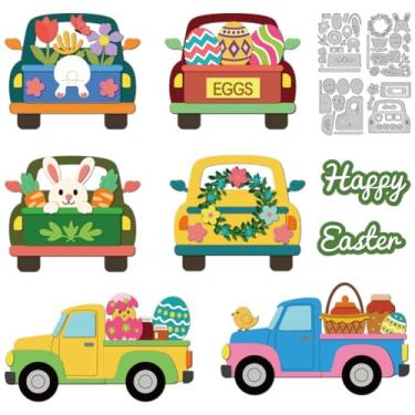 Imagem de DELORIGIN Cortes de metal da Páscoa para fazer cartões de bênçãos de aço carbono, matrizes de corte, faça você mesmo, recortes de scrapbook, estêncil, modelo de gravação de papel para cartões