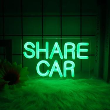 Imagem de Placa de luz neon para carro, decalque de carro com placa de LED para para-brisa, painel de instrumentos de táxi com suporte de acrílico, acessórios com logotipo iluminado para motoristas de passeio