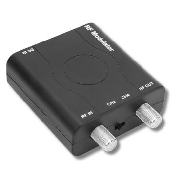 Imagem de LAISANIM Adaptador modulador RF HDMI, modulador RF VHF conversor coaxial HDMI, controle PLL 1080p de frequência operacional VHF RFModulador para console de jogos de TV doméstico