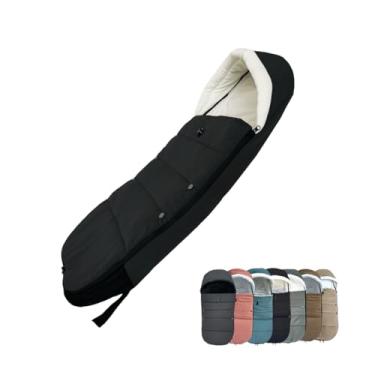 Imagem de Protetor de pé universal para carrinho Babyzen YOYO/YOYO2 e Bugaboo, base de tecido impermeável, fácil de limpar, cobertura de pé quente para carrinhos de bebê (preto)