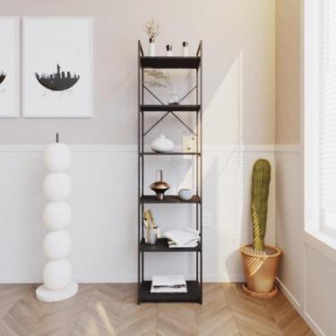 Imagem de Estante Alta C/06 Prateleiras 185x45x33cm Yon - Compace Decor, Preto T