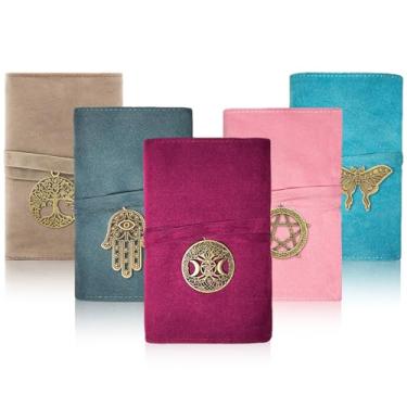 Imagem de Knana 5Pcs Tarot Card Holder Velvet Tarot Bags Tarot Card Storage with Tarot Accessories for Tarot Deck, Oracle Cards and Divination Tools