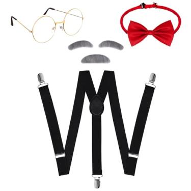 Imagem de Ishua 6pcs Grandpa Costume Accessories, 100 Day of School Old Man Costume Accessories for Halloween Adult